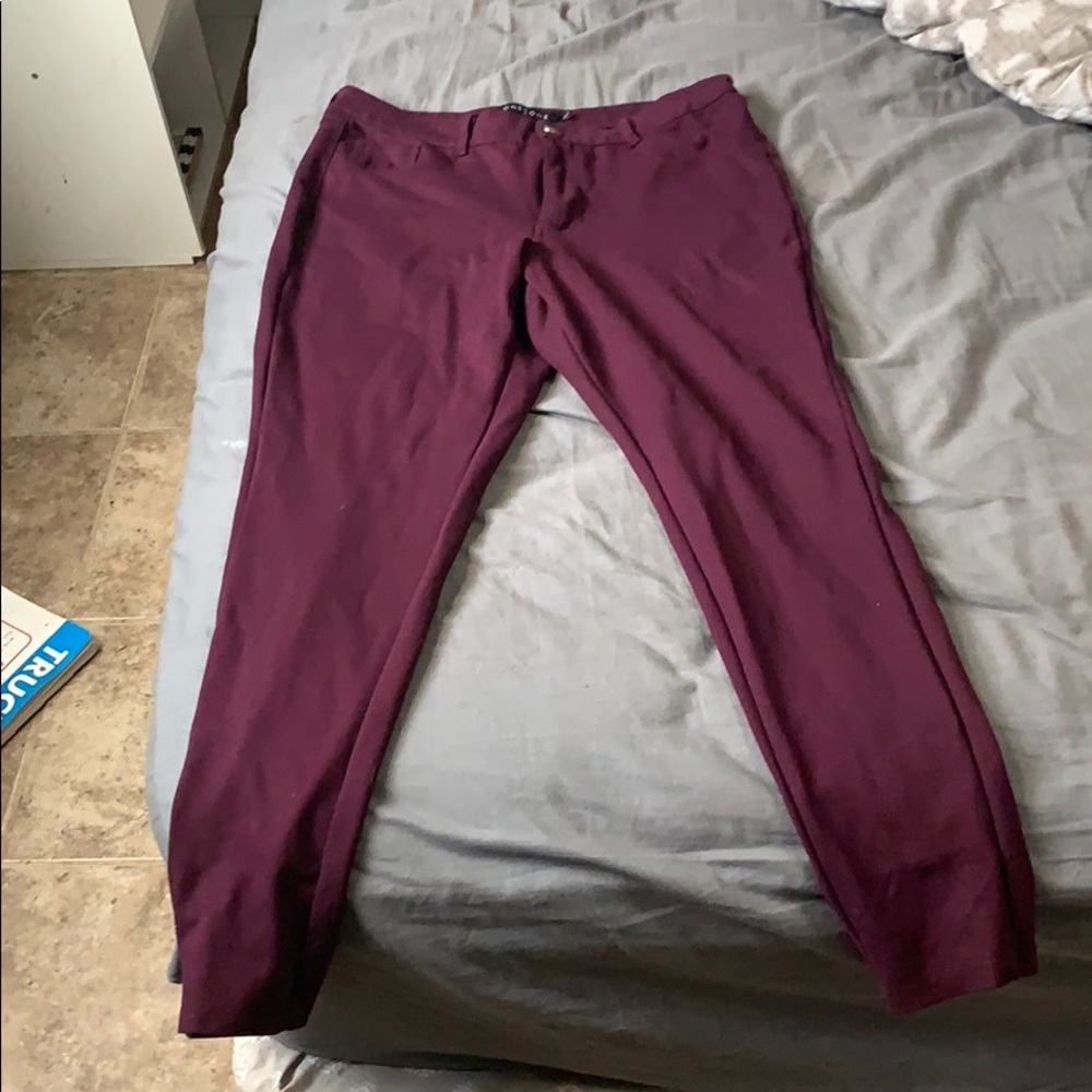 Purple/Maroon Straight Pants